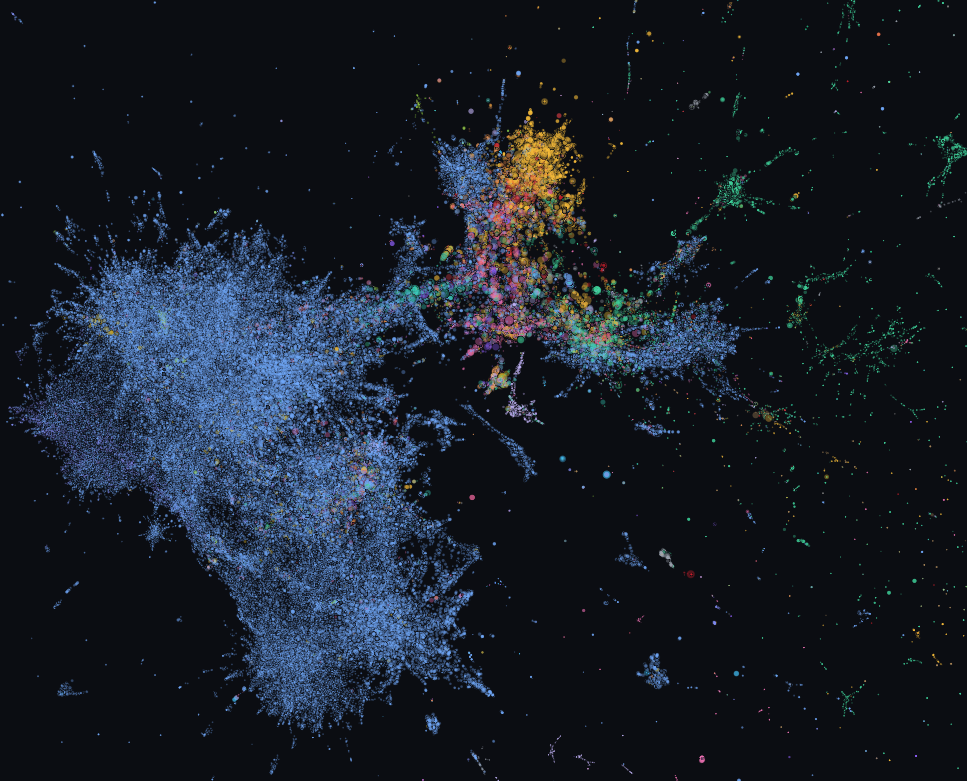 pointcloud-atlas: a deck.gl viewer rendering a million-point embedding cloud